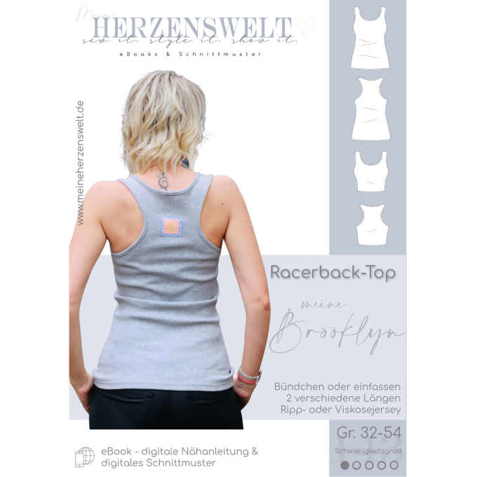 Ebook patron top femme Brooklyn Meine Herzenswelt, en allemand