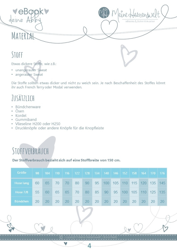 E-Book Meine Herzenswelt Sweathose Deine Abby