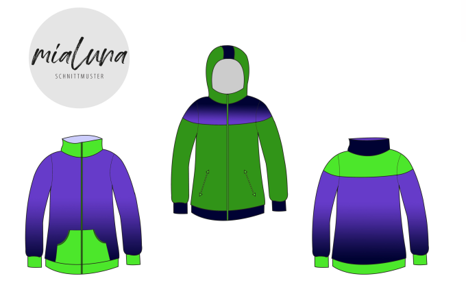 E-Book Mialuna Damen Sweatjacke Lady Sky, en allemand