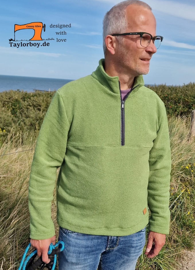Patron sweat-shirt homme pdf Corvin Miou Miou, en allemand