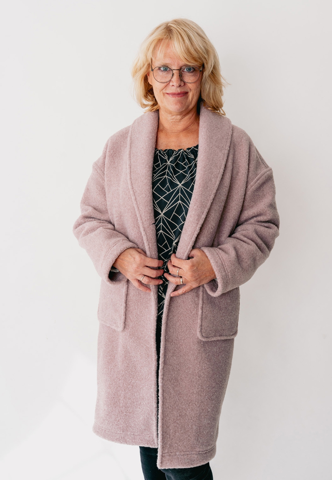 Patron manteau femme pdf Alissa Miou Miou, en allemand