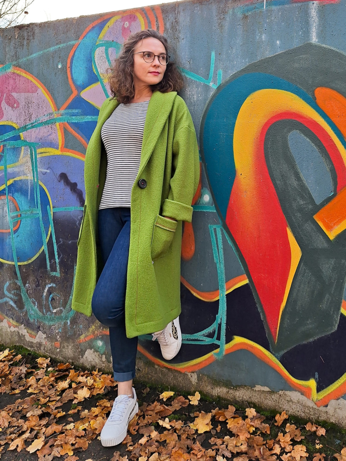 Patron manteau femme pdf Alissa Miou Miou, en allemand