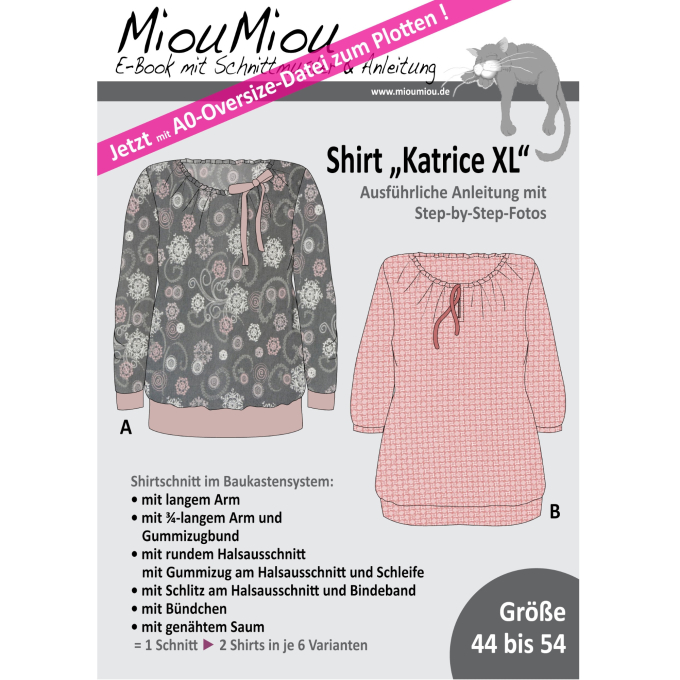 E-Book Miou Miou Shirt Tunic Katrice XL, en allemand