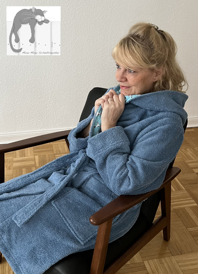 E-book Miou Miou Unisex-Bademantel Day & Night, Duits