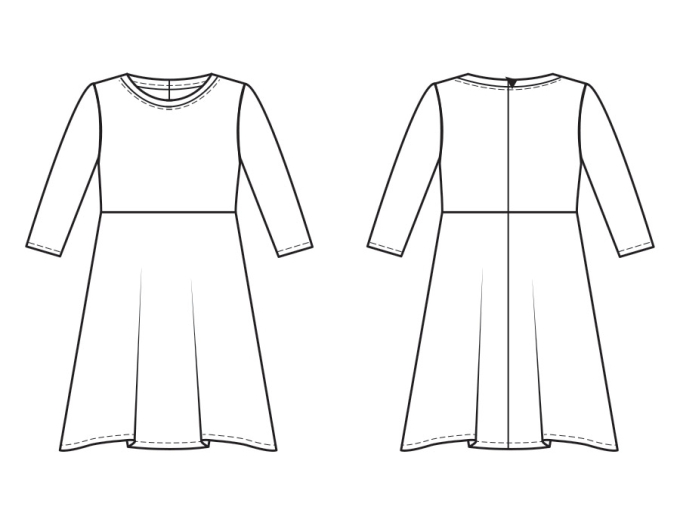Ebook patron robe enfant Sari Miss Doodle H1023, en français