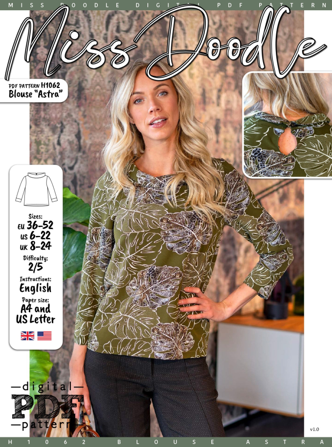 E-book Miss Doodle H1062 Dames Blouse Astra, Nederlands