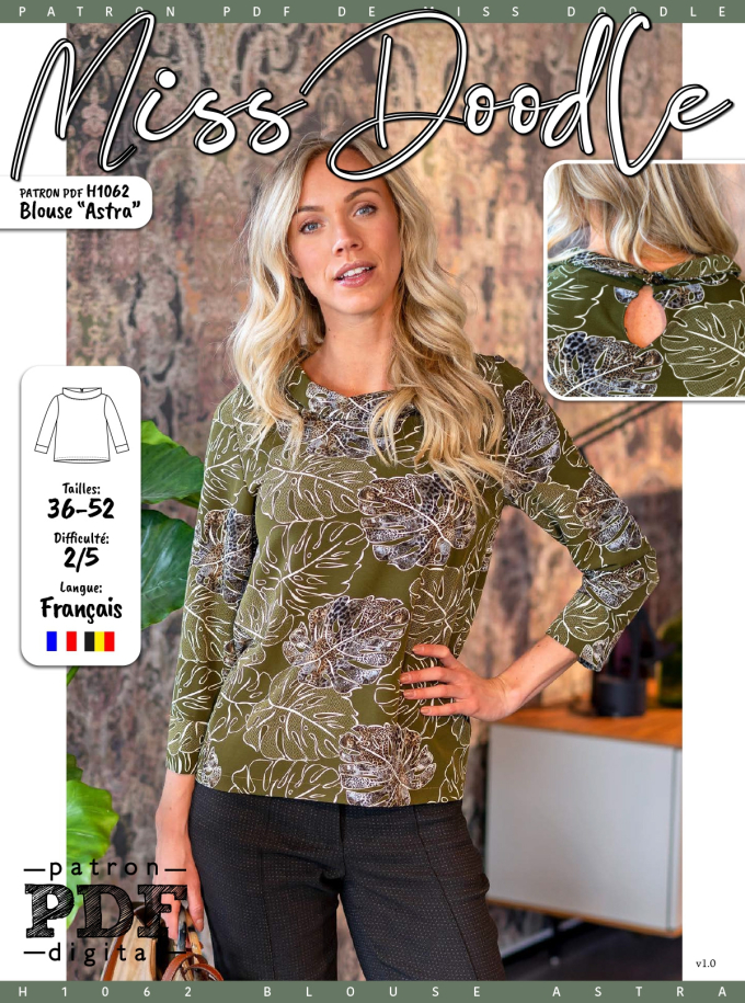 E-book Miss Doodle H1062 Dames Blouse Astra, Nederlands