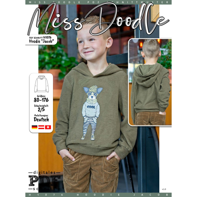 E-Book Miss Doodle H1076 Kinderhoodie Jacob