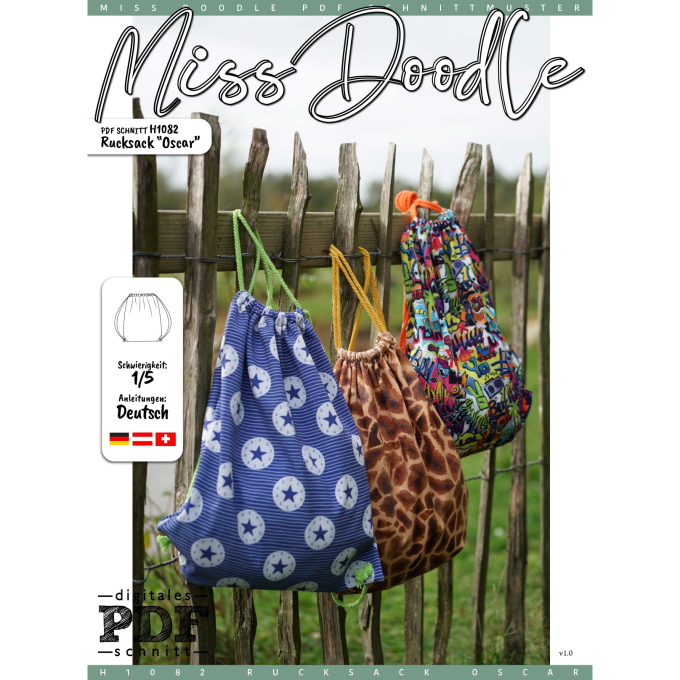 E-book Miss Doodle H1082 Rugzak Oscar, Nederlands