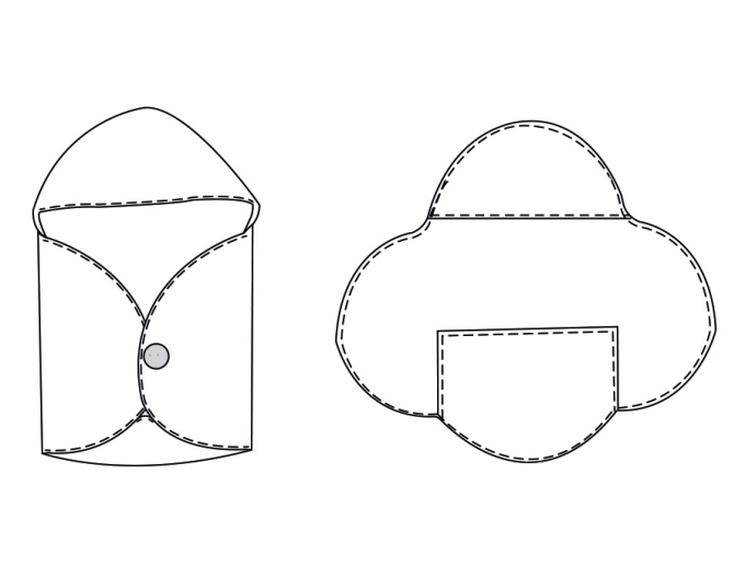 Patron sac de couchage pour poupée pdf Skipper Miss Doodle H1085, en français