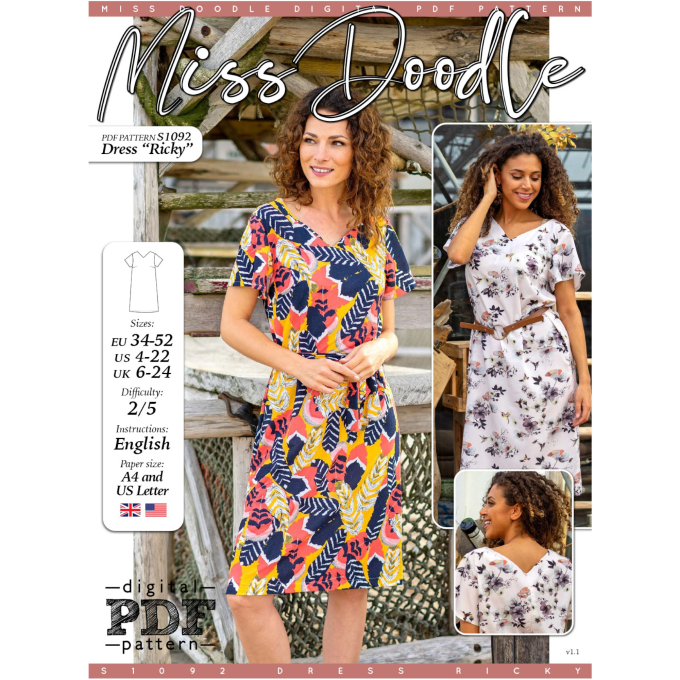 E-Book Miss Doodle S1092 Jurk Ricky, nederlands