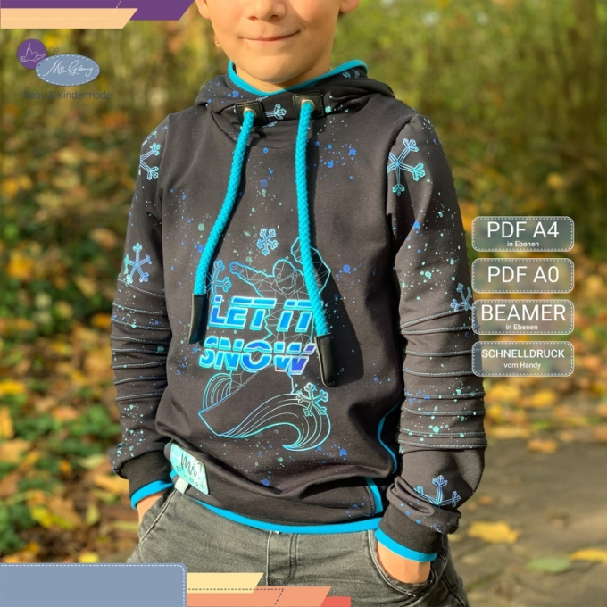 Patron Miss Granny Kinder pdf Hoodie Luca, en allemand