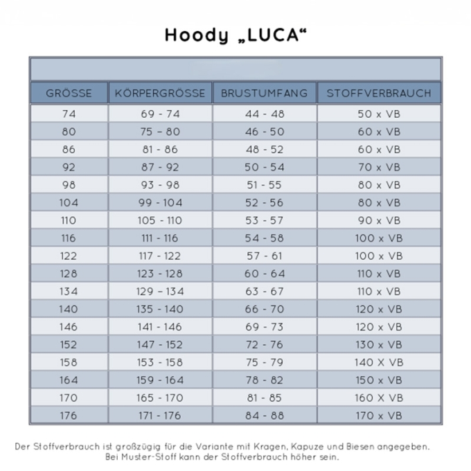 Patron Miss Granny Kinder pdf Hoodie Luca, en allemand