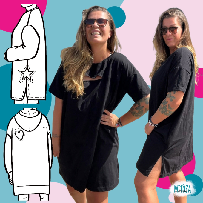 Patron robe / t-shirt femme pdf Cut Out MiToSa-Kreativ, en allemand