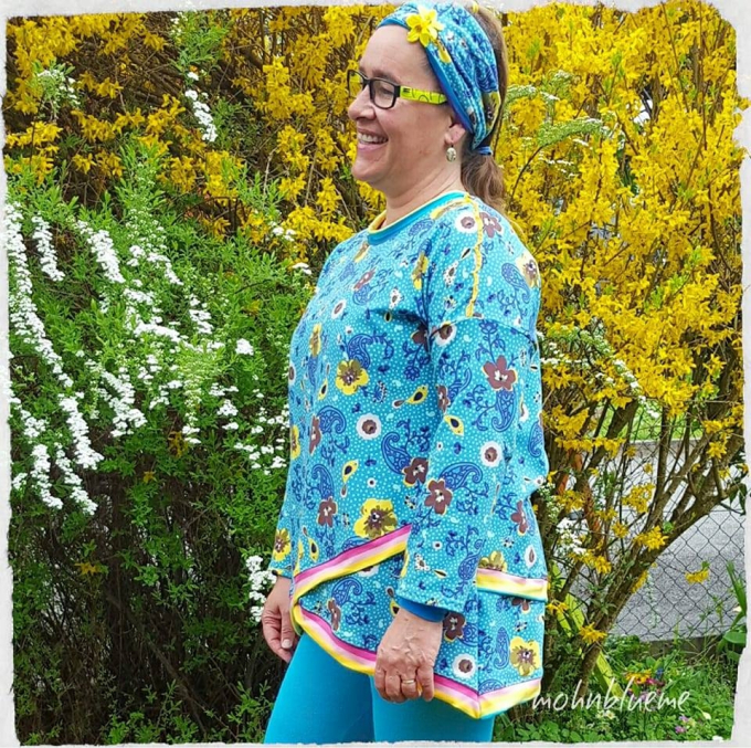 E-book MiToSa-Kreativ Shabby Asymmetrie Hoodie Damen, Duits