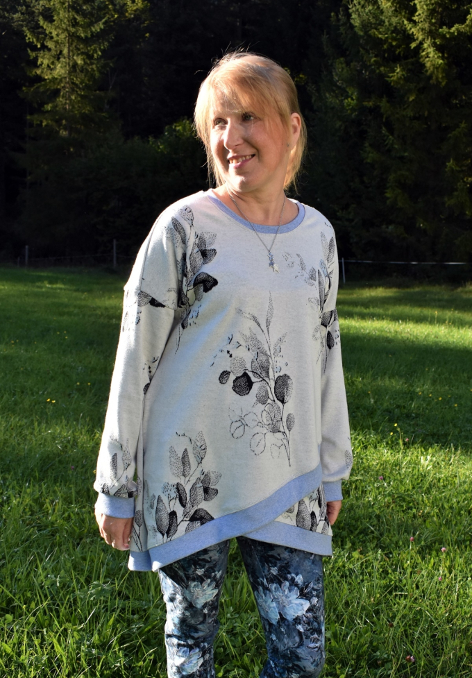 E-book MiToSa-Kreativ Shabby Asymmetrie Hoodie Damen, Duits