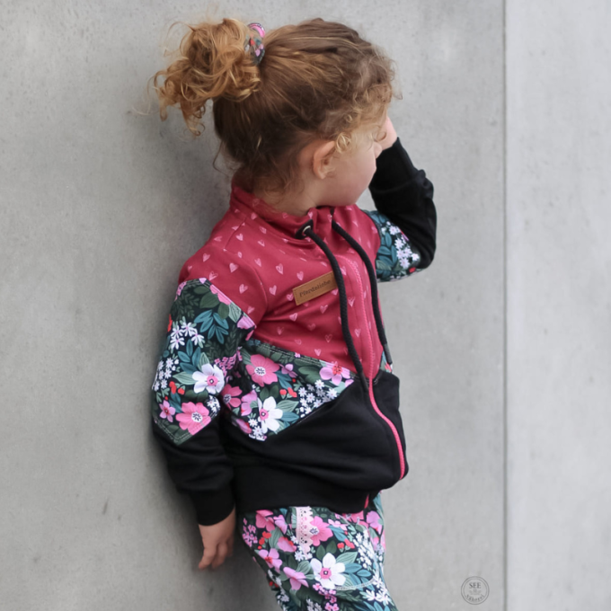 Patron sweat-veste enfant pdf Mini Nurika Moeve Design, en allemand