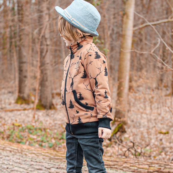 Patron sweat-veste enfant pdf Mini Nurika Moeve Design, en allemand