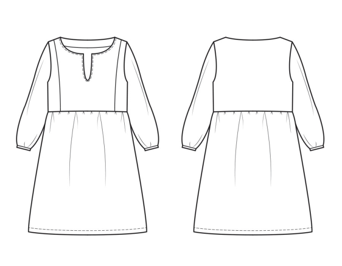 Patron robe femme pdf Dounia My Image S1281, en français