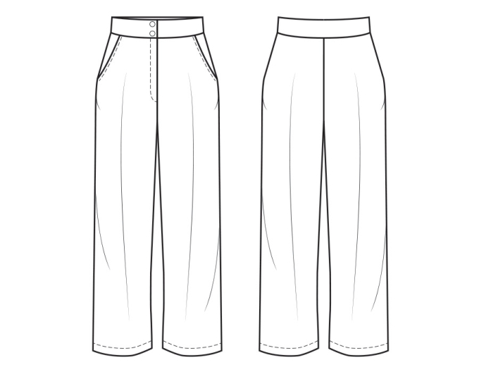Patron pantalon femme pdf Norah My Image S1287, en français