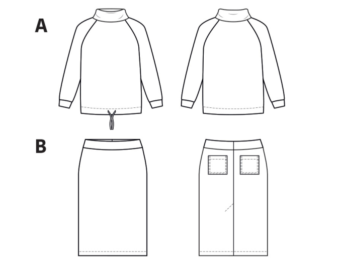 E-book My Image S301 Set Dames Pullover + Rok Davina, Nederlands
