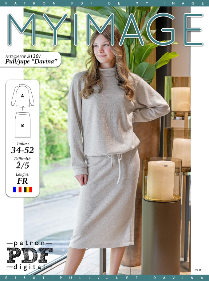 E-book My Image S301 Set Dames Pullover + Rok Davina, Nederlands