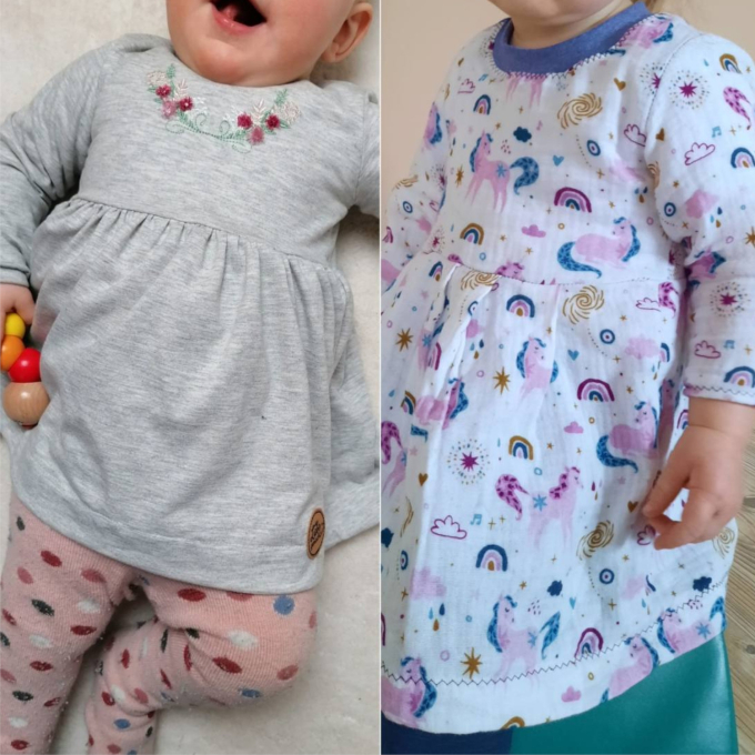 Ebook patron robe bébé PUTRI Nähfrosch, en allemand