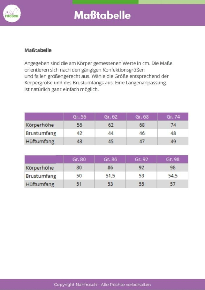 E-Book Nähfrosch BUMI Babystrampler, en allemand