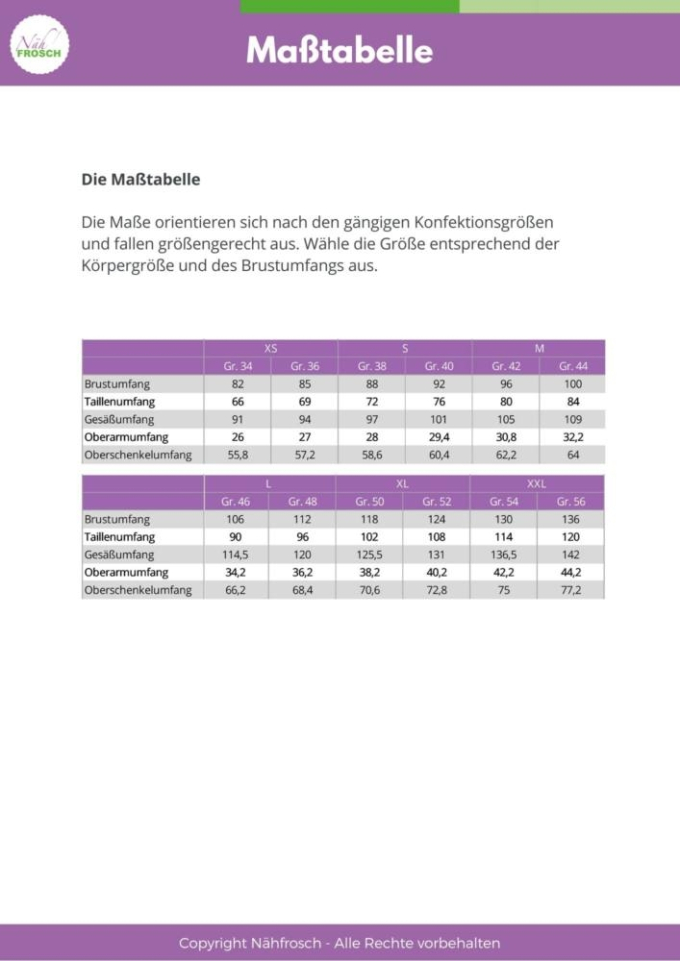 E-Book Nähfrosch Hemdjacke LUWES Erwachsene, duits