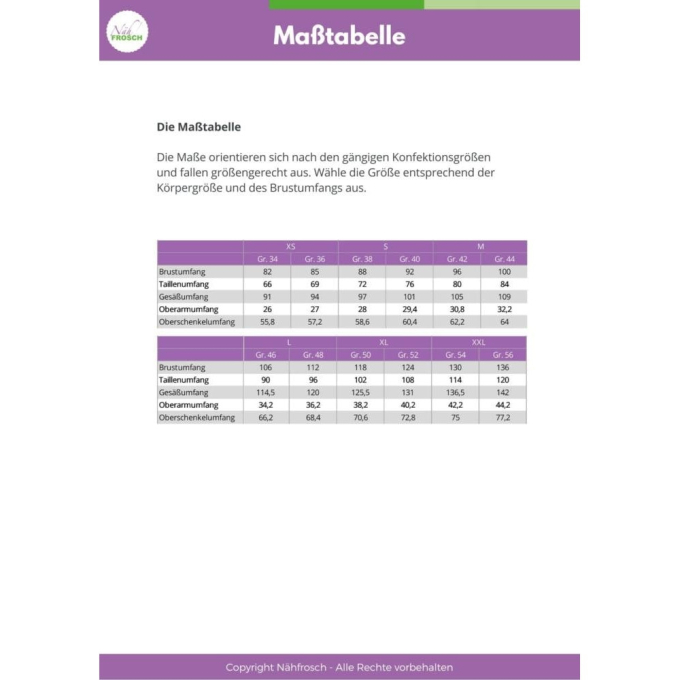 Ebook patron salopette femme JALAN Nähfrosch, en allemand