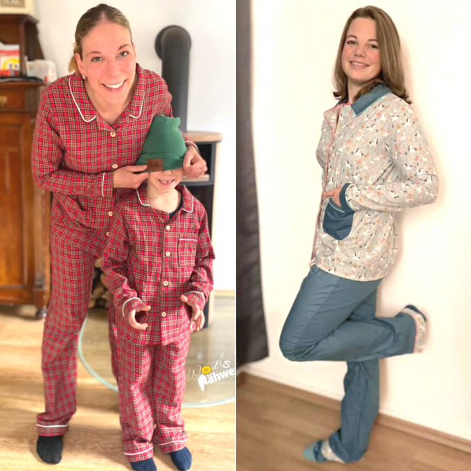 E-Book Nähfrosch Pyjama Tidur Erwachsene Unisex, duits