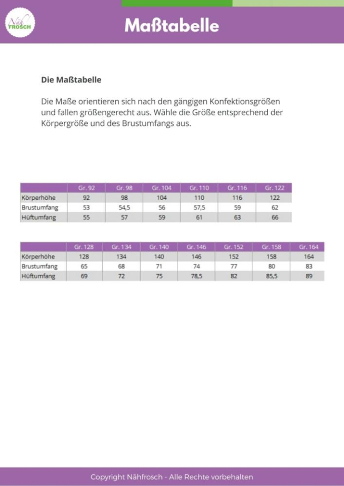 E-Book Nähfrosch Pyjama Tidur Erwachsene Unisex, duits