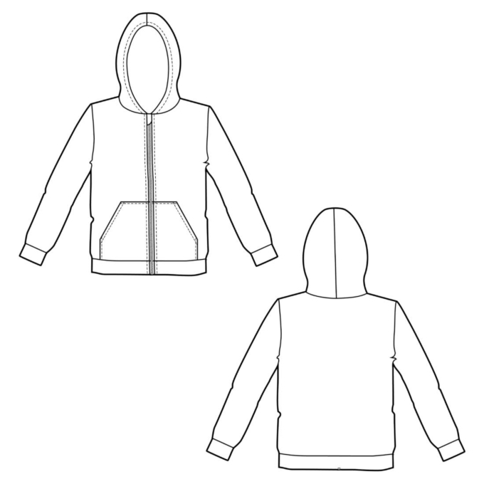 E-Book Nähfrosch Sweatjacke Kinder Jaga