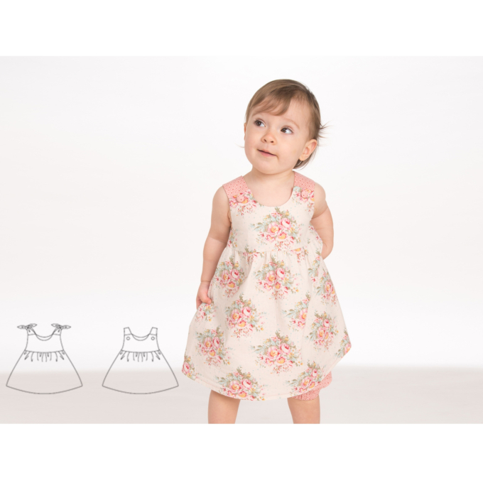 Ebook patron robe bébé Clara Patternforkids, en allemand