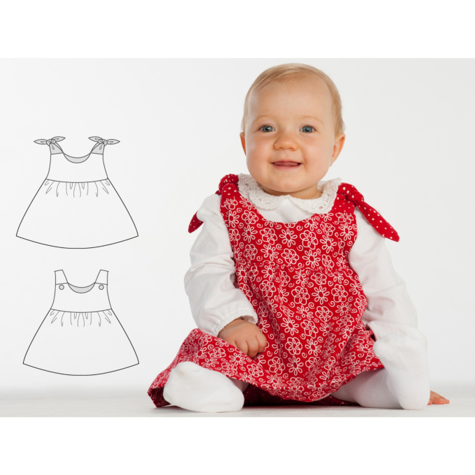 Ebook patron robe bébé Lipsia Patternforkids, en allemand