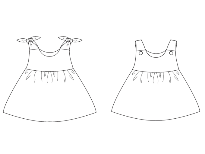 Ebook patron robe bébé Lipsia Patternforkids, en allemand