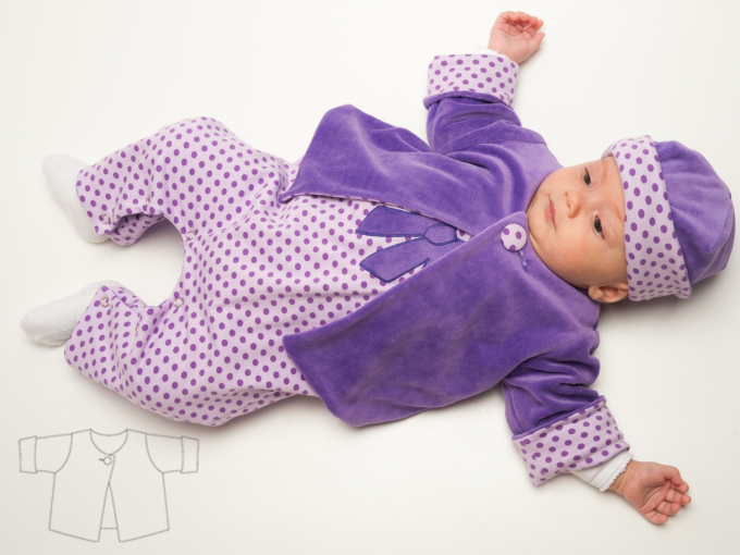 Ebook patron veste bébé Filippa Patternforkids, en allemand