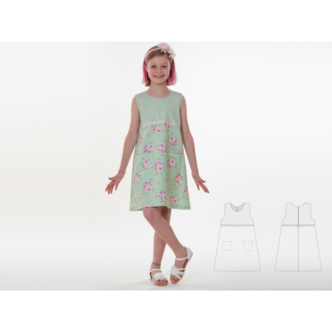 Ebook patron robe enfant Gemma Patternforkids, en allemand