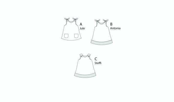 E-Book Patternforkids Mädchenkleid Antonia, Jule & Steffi
