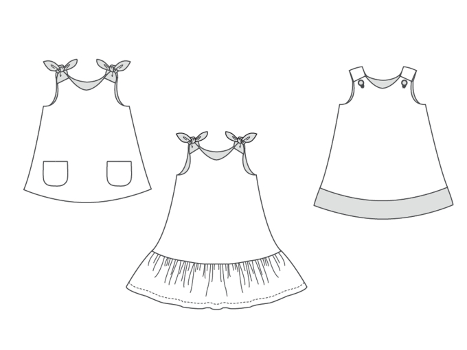 Ebook patron robe enfant Tunika Steffi & Siena Patternforkids, en allemand