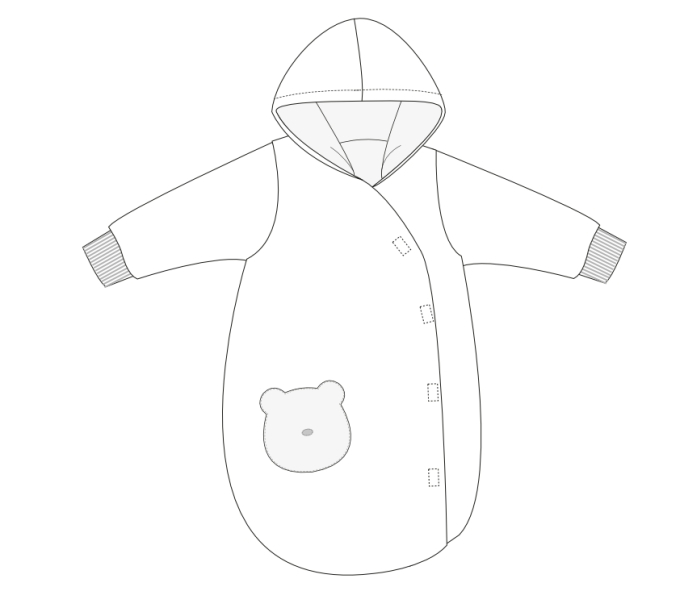 Ebook patron gigoteuse bébé Nevio Patternforkids, en allemand