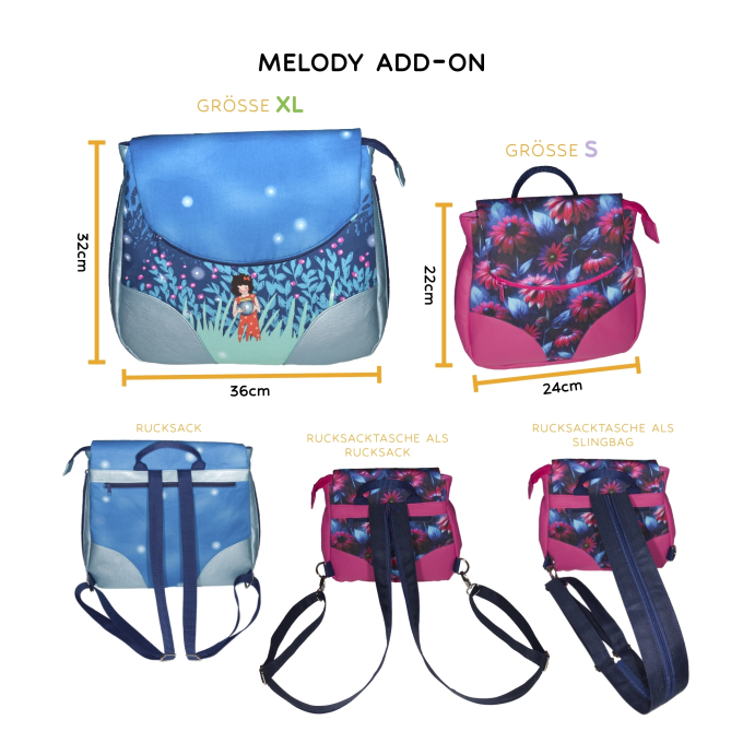 E-Book Piiieps Designs Umhängetasche Melody Add on