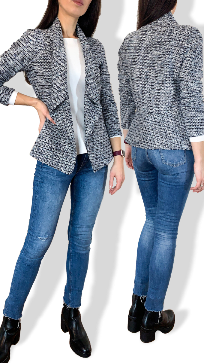 Patron veste femme pdf Viola PrimaRimma, en allemand et anglais