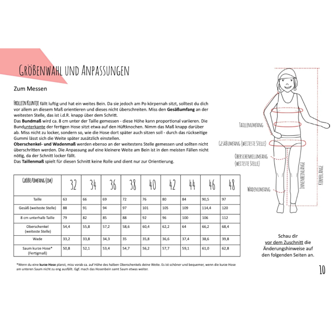 Ebook patron pantalon femme 'Frollein Kluntje' Rabaukowitsch, en allemand