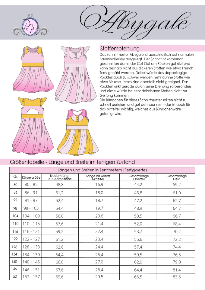 E-Book Rosalieb & Wildblau Abygale Shirt/Dress Kids, german