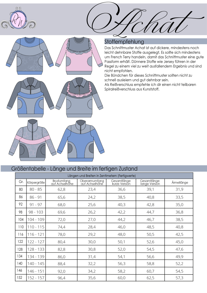 E-Book Rosalieb & Wildblau Achat Pullover Kids