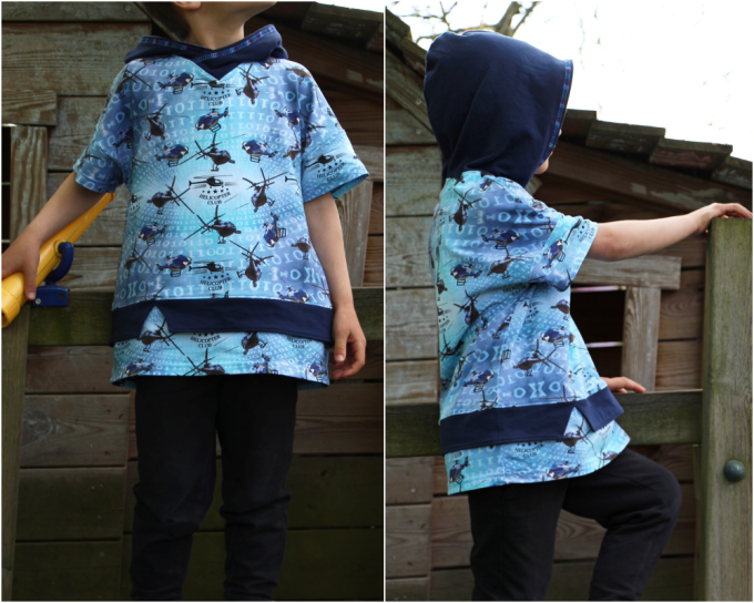 Patron t-shirt oversized enfant pdf AlldayDude Rosalieb & Wildblau, en allemand