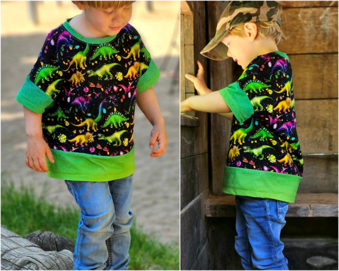 Patron t-shirt oversized enfant pdf AlldayDude Rosalieb & Wildblau, en allemand