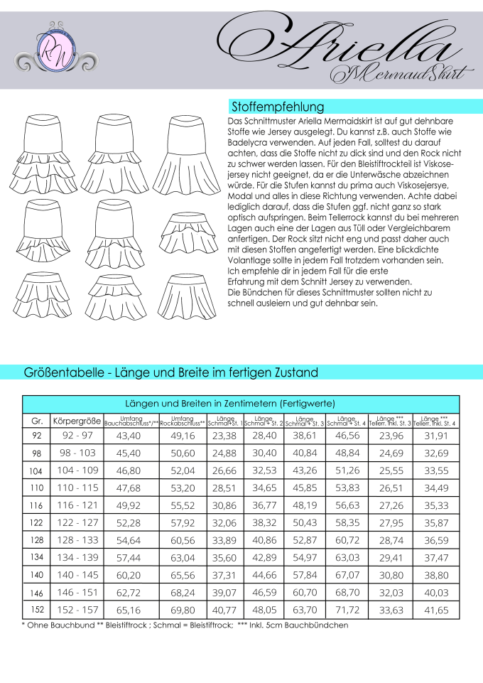 E-Book Rosalieb & Wildblau Ariella MermaidSkirt, duits