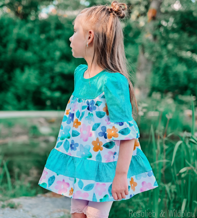 Patron robe / top enfant pdf Aurora Rosalieb & Wildblau, en allemand